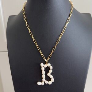 Sugarfix by BaubleBar Blair Hera Pearl Initial "B" Pendant Necklace